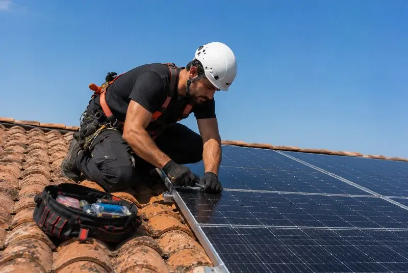 Maintenance et monitoring de panneaux solaires à Laà-Mondrans