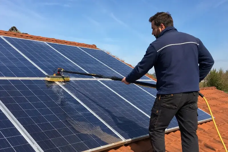 Nettoyage et entretien de panneaux solaires à Laà-Mondrans